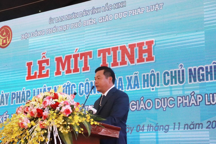 Mít tinh hưởng ứng Ngày Pháp luật Việt Nam tại Bắc Ninh ảnh 3