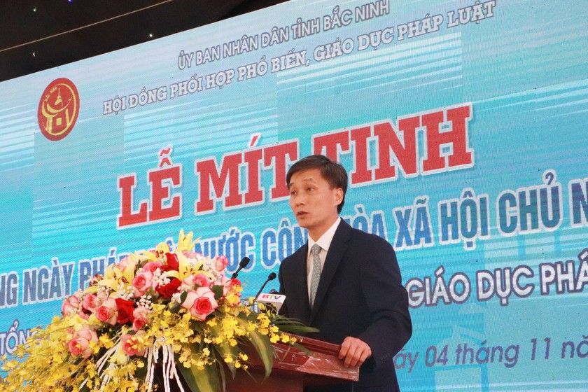 Mít tinh hưởng ứng Ngày Pháp luật Việt Nam tại Bắc Ninh ảnh 5