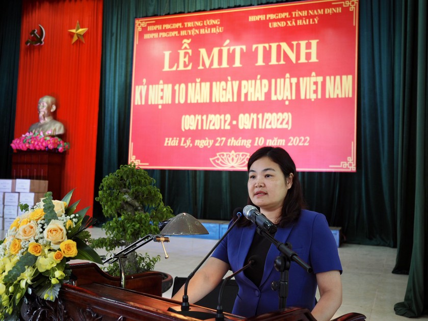 Mít tinh hưởng ứng Ngày Pháp luật Việt Nam 2022 tại Nam Định  ảnh 5