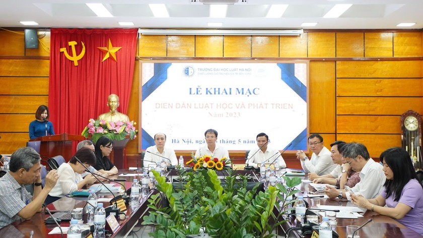 Toàn cảnh Lễ Khai mạc Diễn đàn Luật học và Phát triển năm 2023