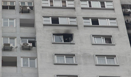 Căn hộ tầng 21 tòa nhà CT5A Văn Khê xảy ra hỏa hoạn
