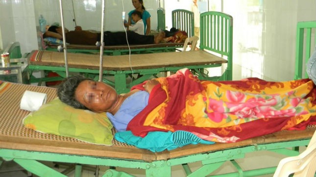 Nạn nhân cấp cứu tại Trung tâm Y tế huyện Bắc Trà My