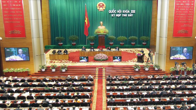 Toàn cảnh phiên khai mạc Kỳ họp thứ 7 Quốc hội khóa XIII. Ảnh: Internet