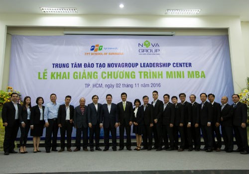 Ban lãnh đạo cấp cao của Novaland Group, Anova Corp và Tập đoàn FPT tham dự khai trương NovaGroup Leadership Center