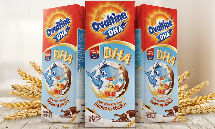 Ovaltine lần đầu tiên ra mắt sản phẩm ca cao lúa mạch có chưa DHA