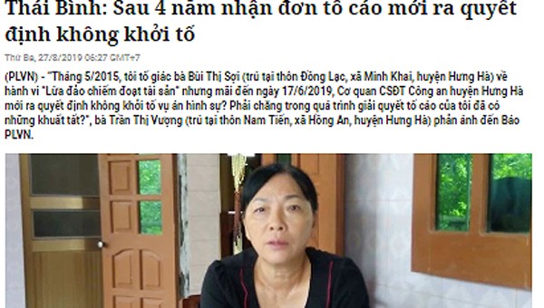 Nghi án lừa đảo chiếm đoạt tài sản ở Thái Bình: Thêm dấu hiệu khuất tất trong quá trình giải quyết