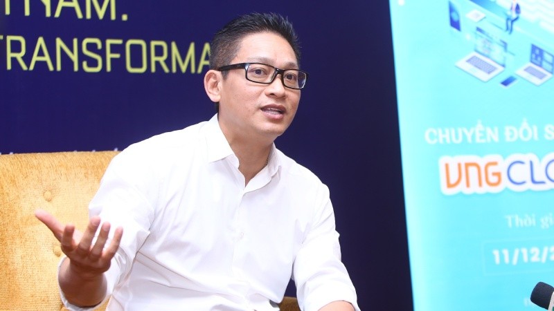 Ông Vũ Minh Trí - Phó Tổng Giám đốc VNG, Tổng Giám đốc VNG Cloud - chia sẻ bên lề sự kiện Internet Day 2019
