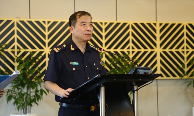 Ông Nguyễn Hùng Anh - Cục trưởng Cục Điều tra chống buôn lậu Tổng cục Hải quan phát biểu tại Hội nghị.