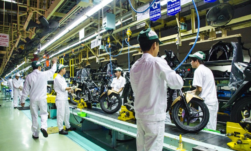 Sản xuất xe máy đóng góp lớn vào số thu ngân sách của Vĩnh Phúc.