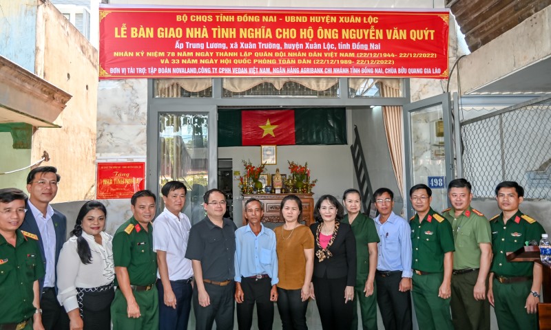 Công ty Vedan trao nhà tình nghĩa tại huyện Xuân Lộc (Đồng Nai)