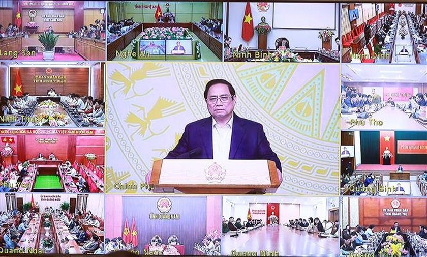 Thủ tướng Chính phủ Phạm Minh Chính chủ trì phiên họp của Ban Chỉ đạo cải cách hành chính của Chính phủ. Ảnh: Dương Giang/TTXVN