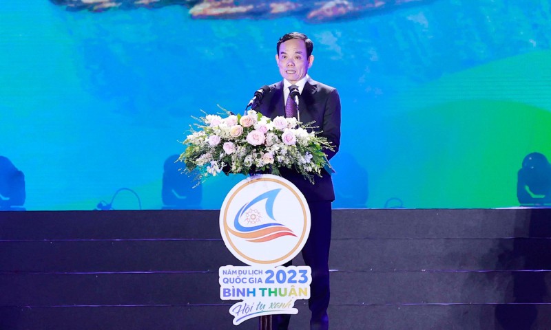 Phó Thủ tướng Trần Lưu Quang phát biểu tại Lễ khai mạc Năm Du lịch Quốc gia 2023.