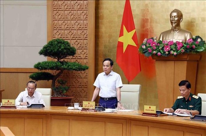 Phó Thủ tướng Trần Lưu Quang phát biểu tại cuộc họp. (Ảnh TTXVN)