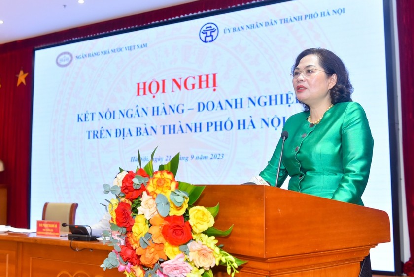 Thống đốc NHNN Nguyễn Thị Hồng phát biểu tại Hội nghị