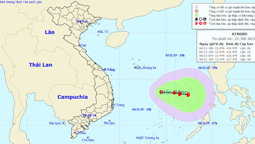 Áp thấp nhiệt đới khả năng thành bão không ngừng mạnh thêm trên Biển Đông