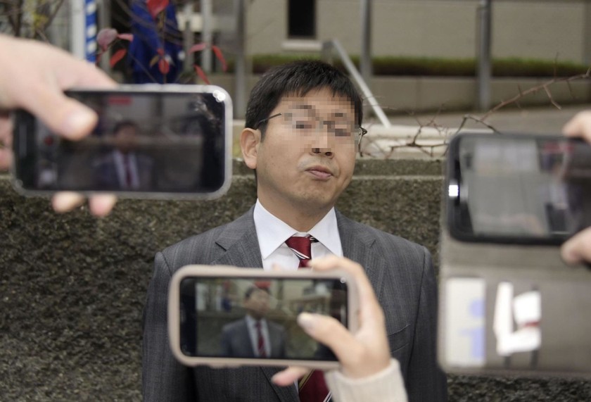 Junya Okuno tại toà án quận Osaka ngày 14/12. Ảnh: KYODO.
