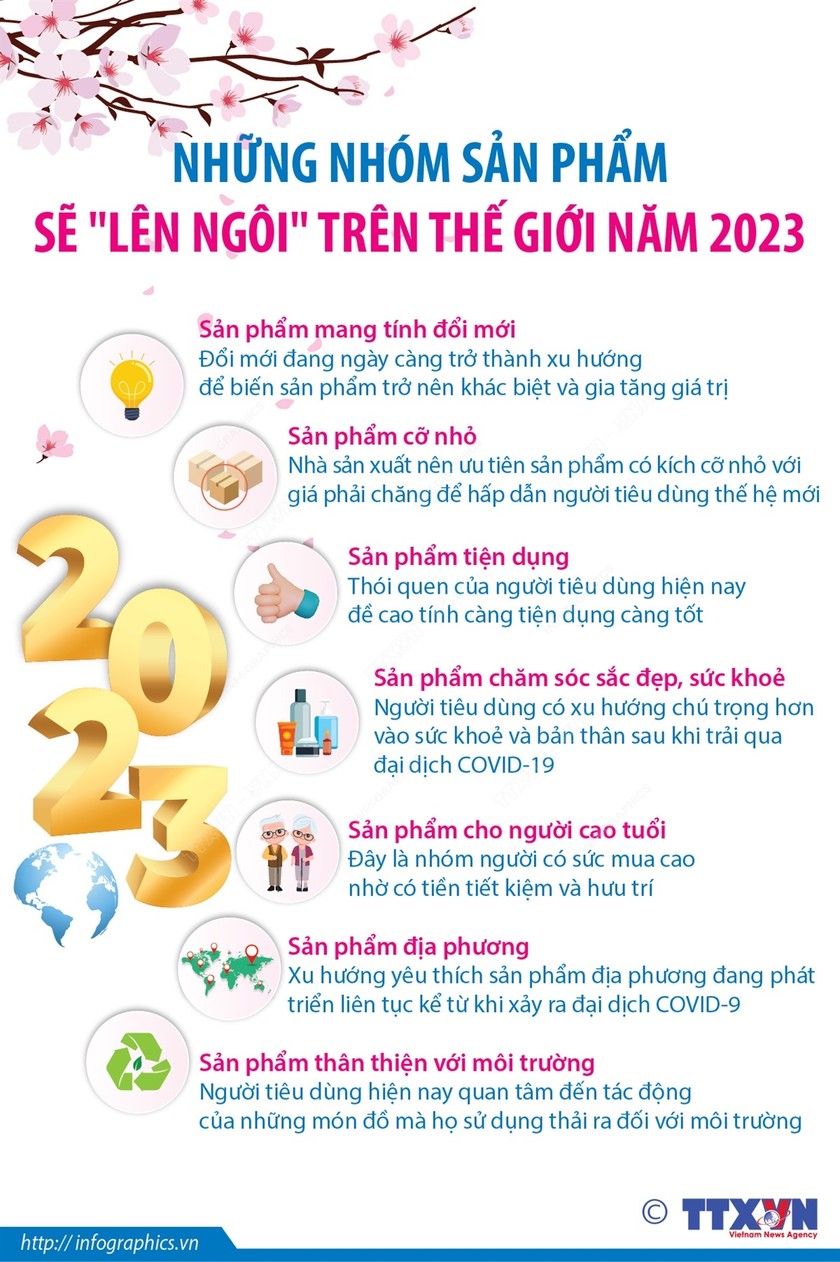 Những nhóm sản phẩm sẽ 'lên ngôi' trên thế giới năm 2023 ảnh 1