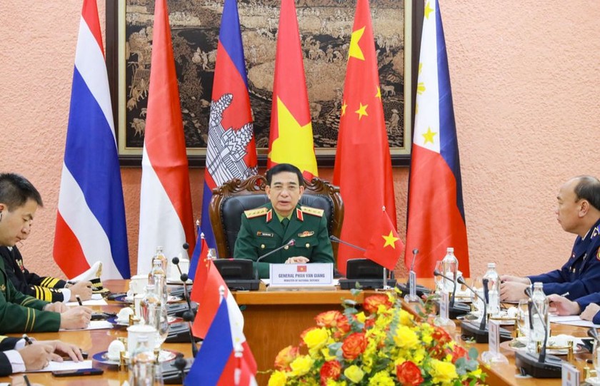 Đại tướng Phan Văn Giang phát biểu tại buổi tiếp xã giao sáng ngày 10/12.