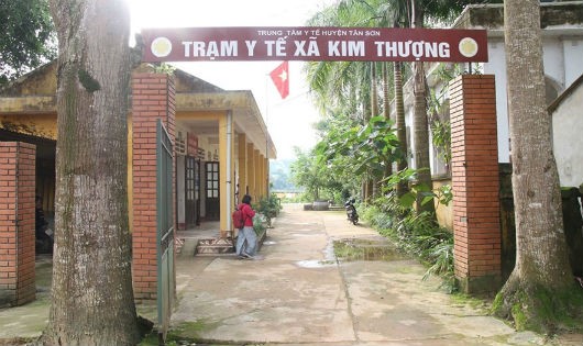 Trạm y tế xã Kim Thượng - nơi xã có nhiều người dân nhiễm HIV.