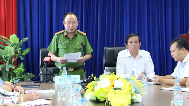 Cơ quan chức năng thông tin về việc khởi tố bị can, bắt giam ông Nguyễn Hồng Khanh hôm 10/8/2018.