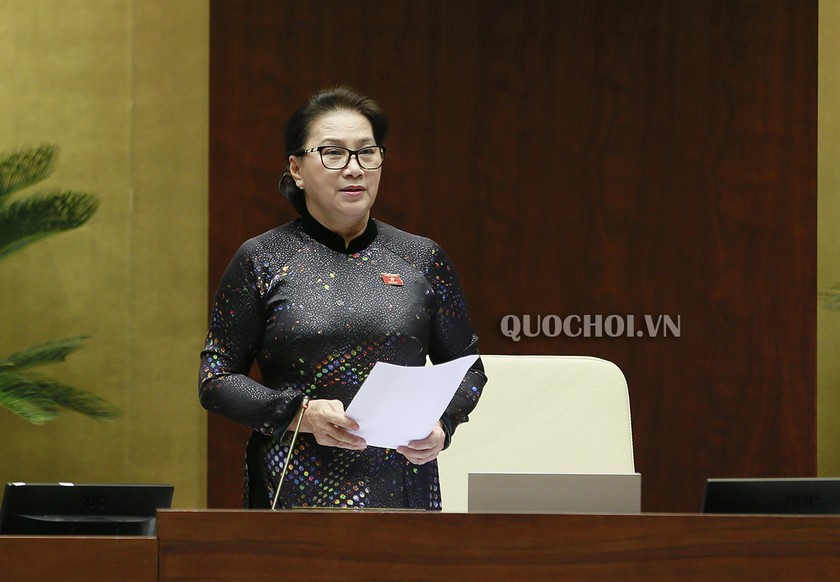 Chủ tịch Quốc hội Nguyễn Thị Kim Ngân phát biểu kết luận phiên chất vấn.
