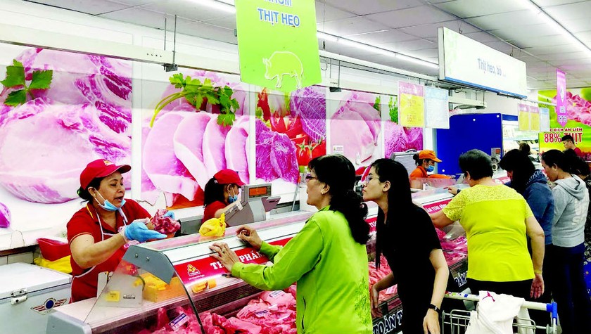 Giá thịt lợn tại TP HCM tháng 12 đã tăng gấp ba so với tháng 3.