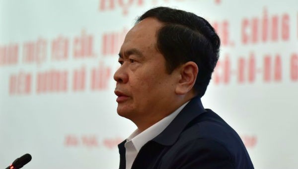 Chủ tịch UBTƯ MTTQ Việt Nam Trần Thanh Mẫn phát biểu tại Hội nghị
