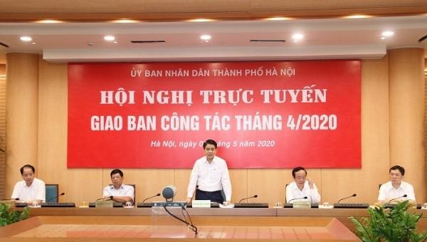UBND TP Hà Nội giao ban công tác tháng 4/2020.