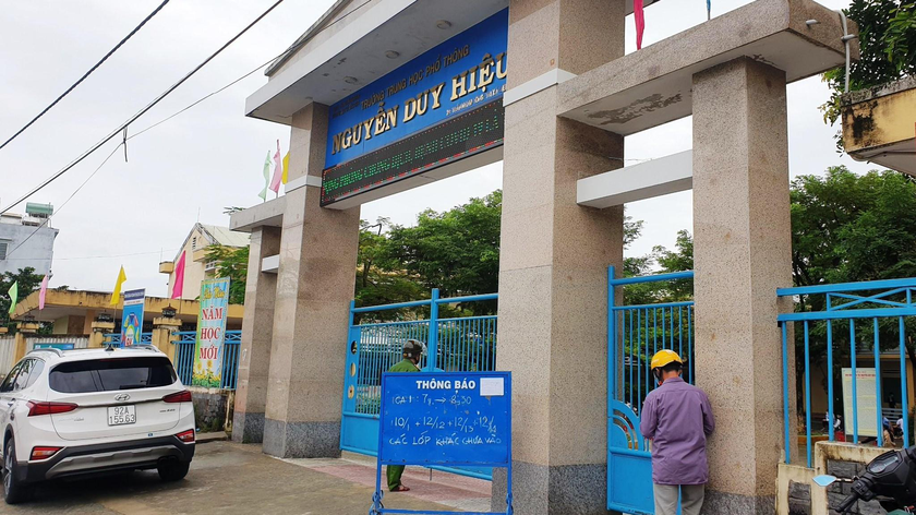 Trường THPT Nguyễn Duy Hiệu (Quảng Nam) ghi nhận nhiều ca mắc COVID-19 là học sinh.