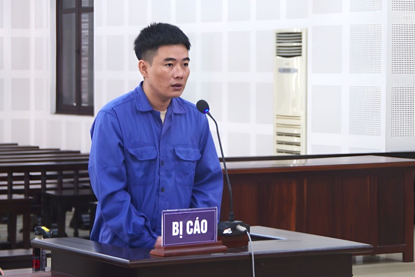 Bị cáo Nguyễn Hữu Phúc tại phiên tòa sơ thẩm.