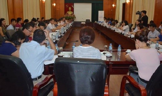 Quang cảnh họp báo về Hội nghị lần thứ 3 các quan chức cao cấp APEC.
