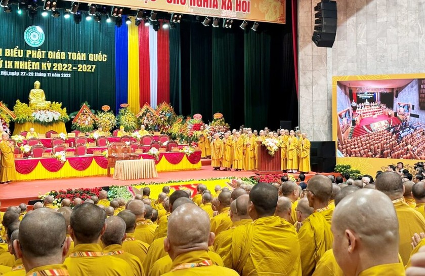 Phiên bế mạc Đại hội Phật giáo IX. Nguồn ảnh: https://daihoi9.ghpgvn.org.vn