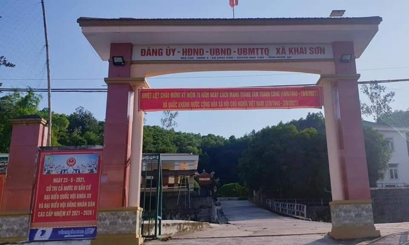 Trụ sở xã Khai Sơn, nơi hai cán bộ bị bắt công tác