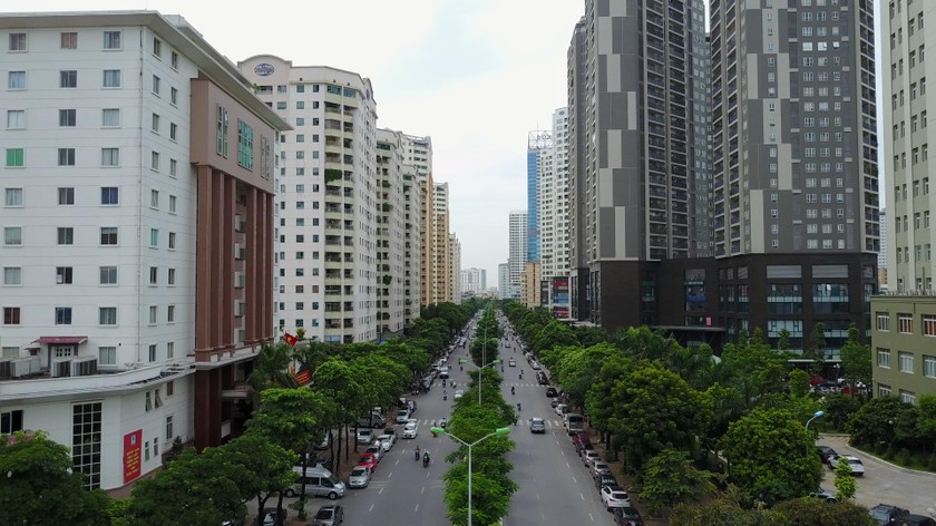 Khu phố văn minh, hiện đại trên đường Hoàng Đạo Thuý, phường Trung Hoà, quận Cầu Giấy, Hà Nội