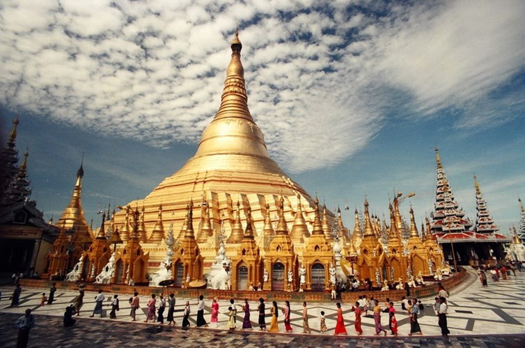 Chùa Shwedagon được xem là bảo vật quốc gia (Ảnh: Sưu tầm)