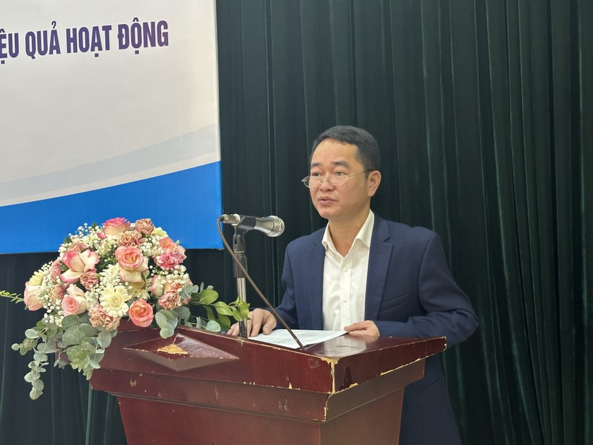 Tiến sĩ Vũ Hoài Nam -Tổng biên tập Báo Pháp luật Việt Nam phát biểu bế mạc hội nghị