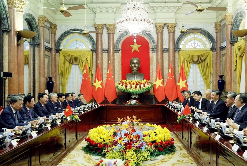 Chủ tịch nước Võ Văn Thưởng hội kiến với Tổng Bí thư, Chủ tịch Trung Quốc Tập Cận Bình.