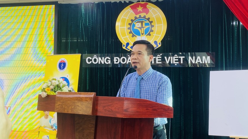 TS Trần Đăng Khoa, Phó Vụ trưởng Vụ Sức khỏe Bà mẹ - Trẻ em, Bộ Y tế phát biểu tại Lễ phát động. Ảnh: Ngọc Nga