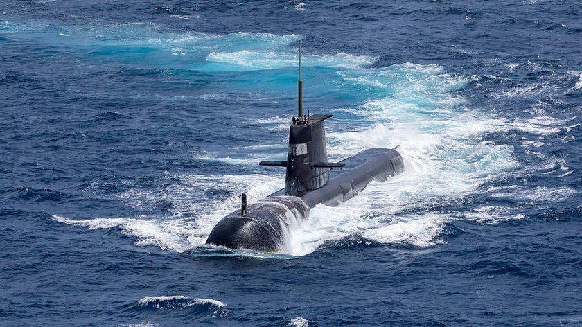 Thỏa thuận AUKUS sẽ thay thế các tàu ngầm lớp Collins như HMAS Rankin của Australia. Ảnh: Hải quân Hoàng gia Úc