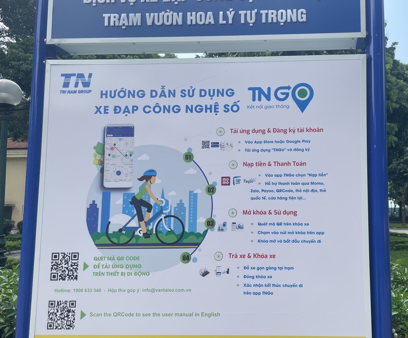 Người Hà Nội thích thú trải nghiệm xe đạp công cộng chỉ từ 5.000 đồng - Ảnh 2.