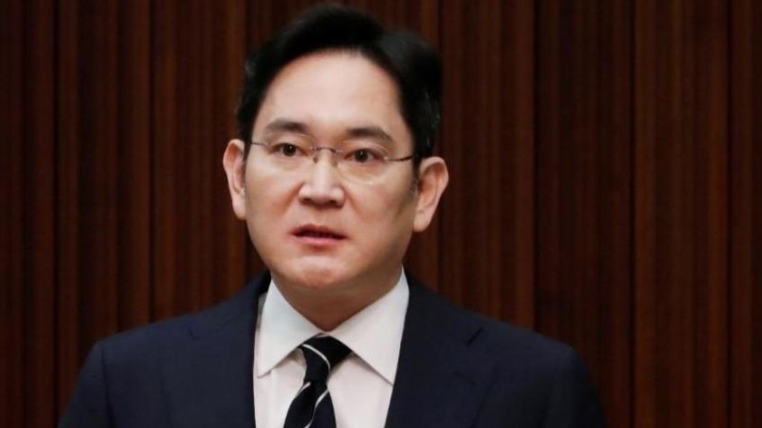 Phó chủ tịch Samsung Electronics Jay Y. Lee phát biểu trong cuộc họp báo tại tòa nhà văn phòng của công ty ở Seoul, Hàn Quốc, ngày 6/5/2020. REUTERS 