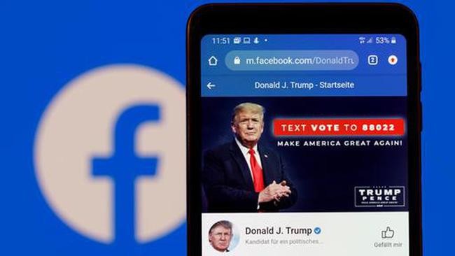 Tài khoản của ông Trump sẽ bị Facebook khóa cho tới ngày 7/1/2023.