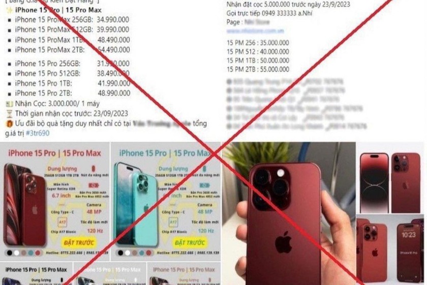 Cảnh giác ‘chiêu’ lừa đảo mua iPhone 15 qua mạng 
