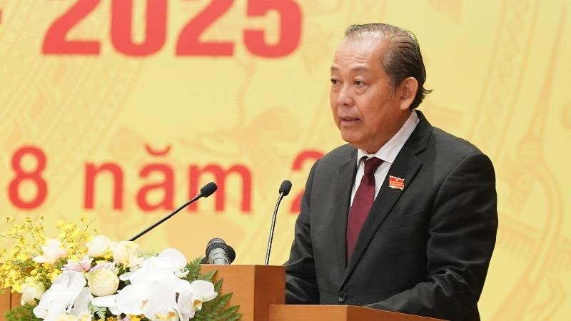Phó Thủ tướng Thường trực Trương Hòa Bình phát biểu chỉ đạo Đại hội. (Ảnh: VGP)
