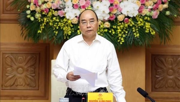 Thủ tướng Nguyễn Xuân Phúc chủ trì phiên họp. (Ảnh: TTXVN)