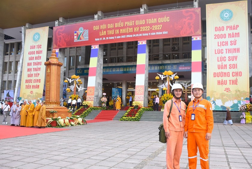 EVNHANOI hoàn tất công tác chuẩn bị đảm bảo điện phục vụ Đại hội đại biểu Phật giáo toàn quốc lần thứ IX.