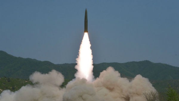 Một tên lửa của Triều Tiên được phóng hôm 9/5. Ảnh: KCNA