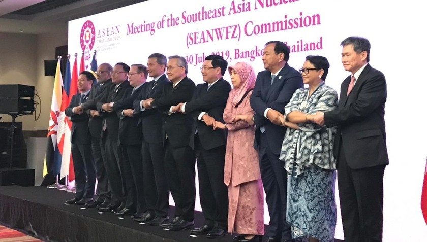Các bộ trưởng dự Hội nghị Ủy ban Hiệp ước khu vực Đông Nam Á không có vũ khí hạt nhân (SEANWFZ).