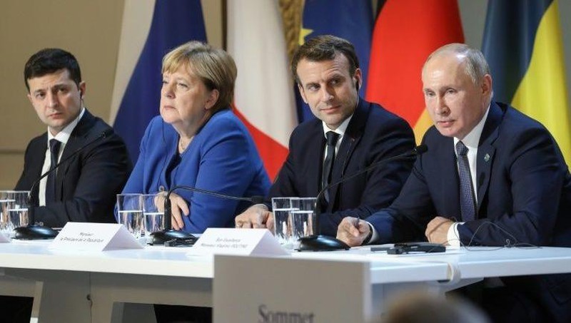 Lãnh đạo các nước dự Hội nghị thượng đỉnh nhóm Bộ tứ Normandy.