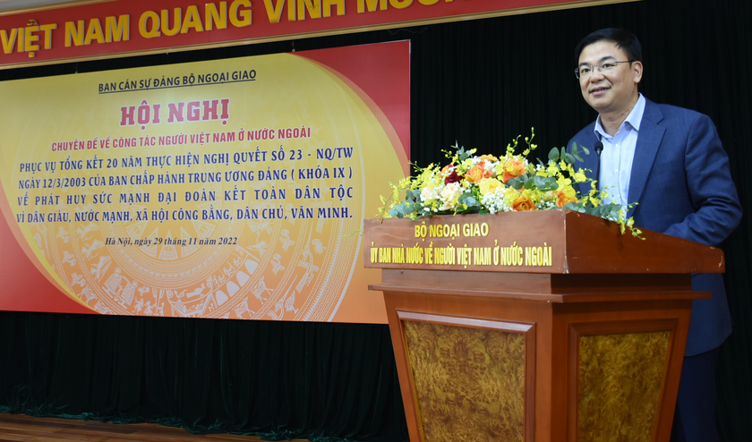 Thứ trưởng Phạm Quang Hiệu phát biểu tại hội nghị.